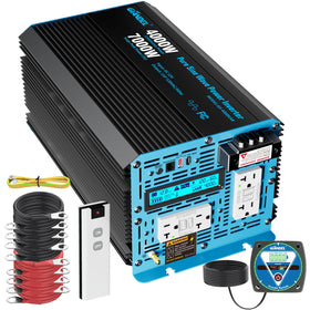 Giandel 4000W inverter front view, compact for RV setups.