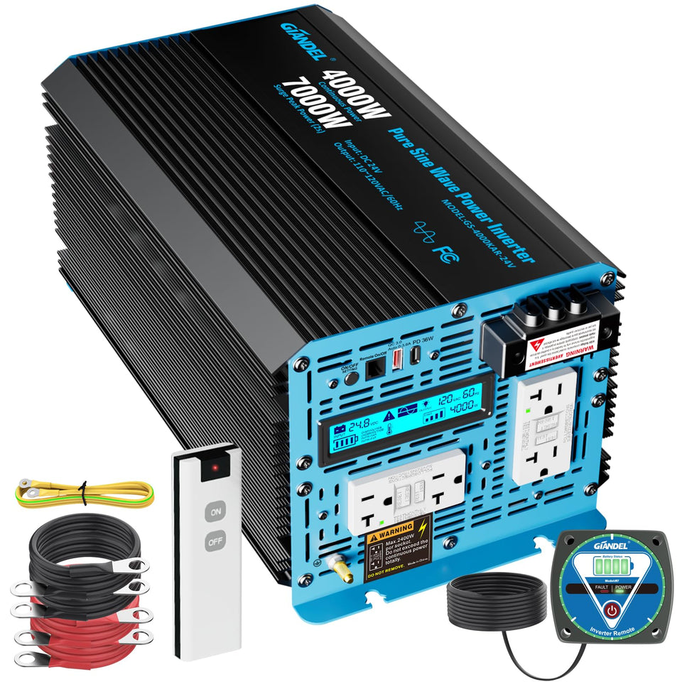 Giandel 4000W pure sine inverter front view for off grid power