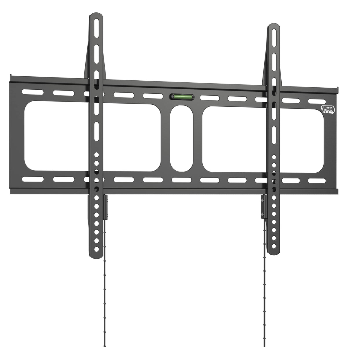 Gibbon Mounts front view of mounted TV showing sleek slim placement and tidy look