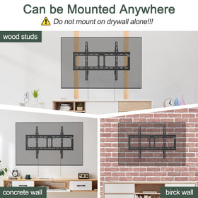 Gibbon Mounts mounted TV above fireplace demonstrating clean, space-saving style