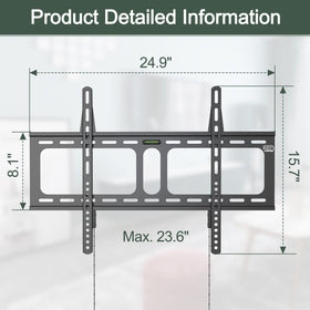 Gibbon Mounts pull-down locking strap detail for quick, secure TV attachment