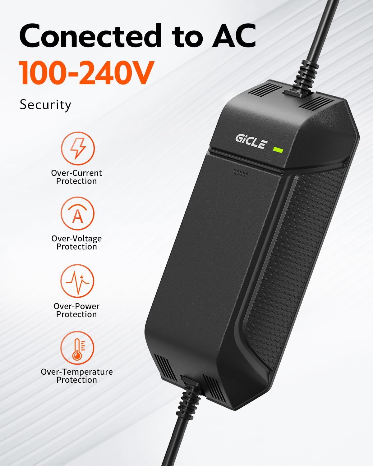 Gicle ac-dc-converter side ports provide reliable 12V power in cars.