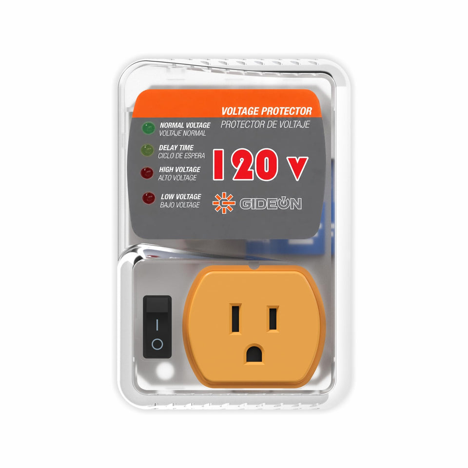 GIDEON front view showing single outlet and protective housing for safe appliance use