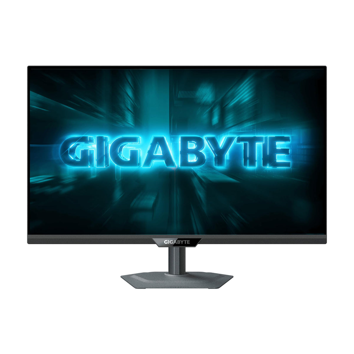 GIGABYTE G27Q20 side view showing height and tilt adjustability.