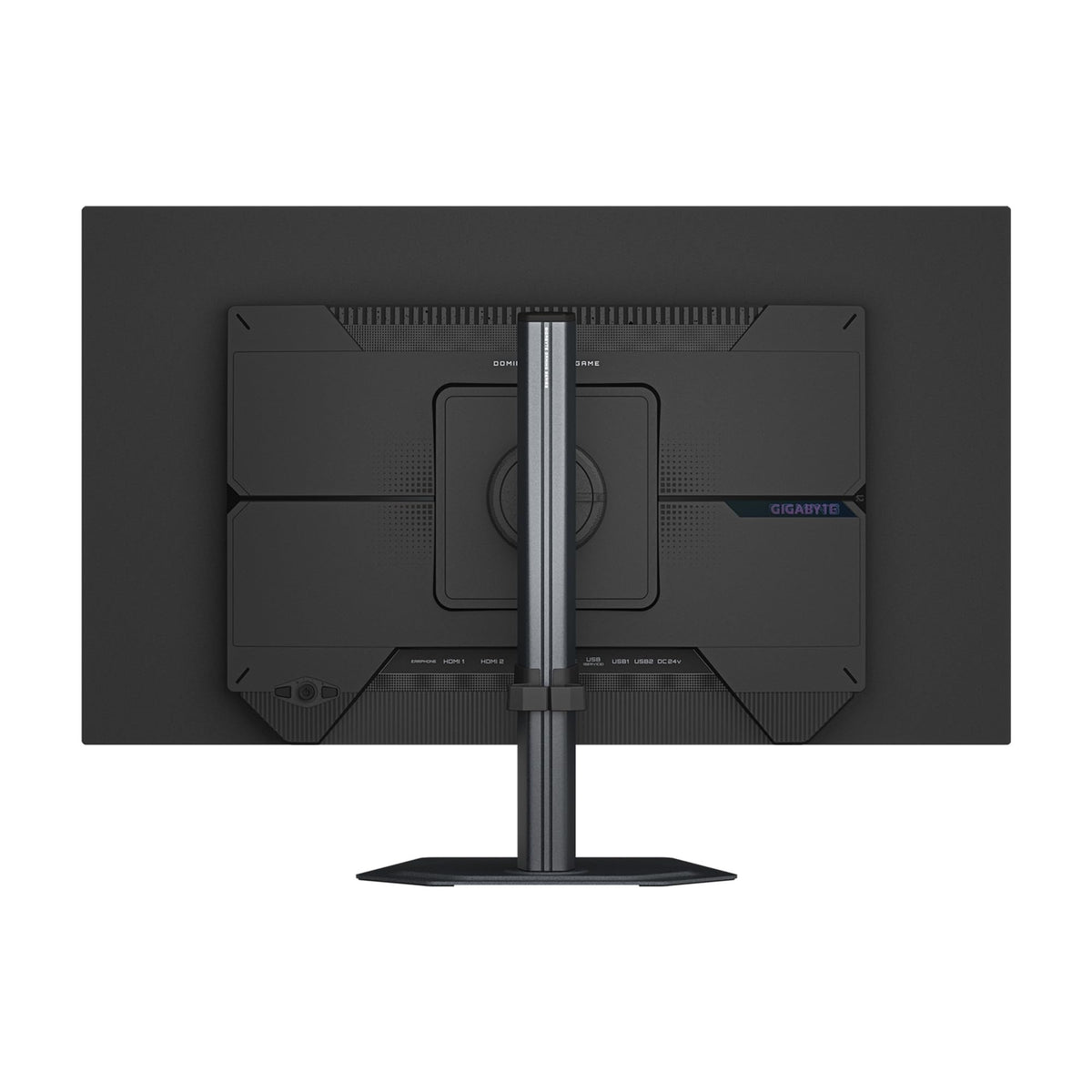 GIGABYTE MO27Q28GR adjustable height and tilt support ergonomic viewing.