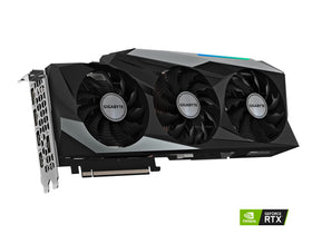 GIGABYTE RTX 3080 OC Rev2 fans close-up showing cooling blades.
