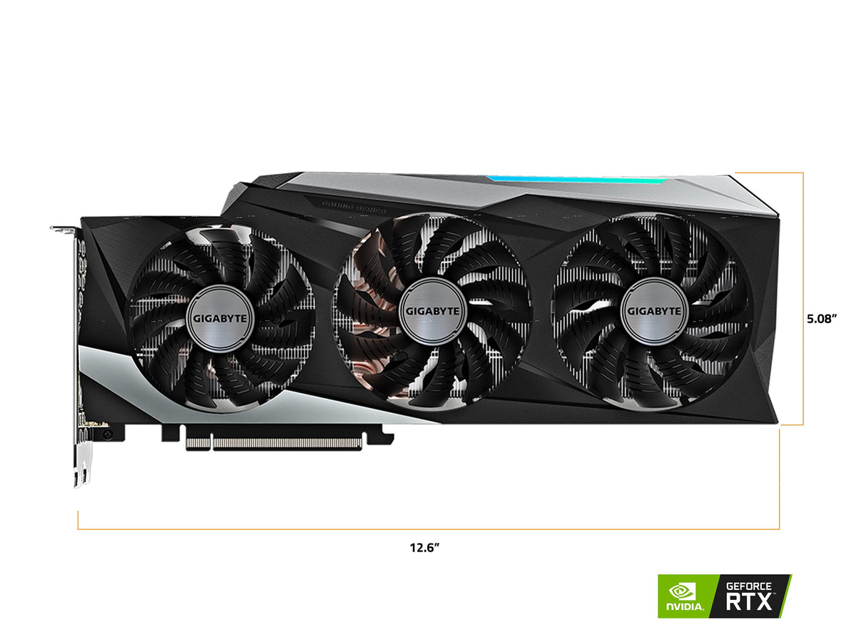 GIGABYTE RTX 3080 OC Rev2 close-up branding and quality build.