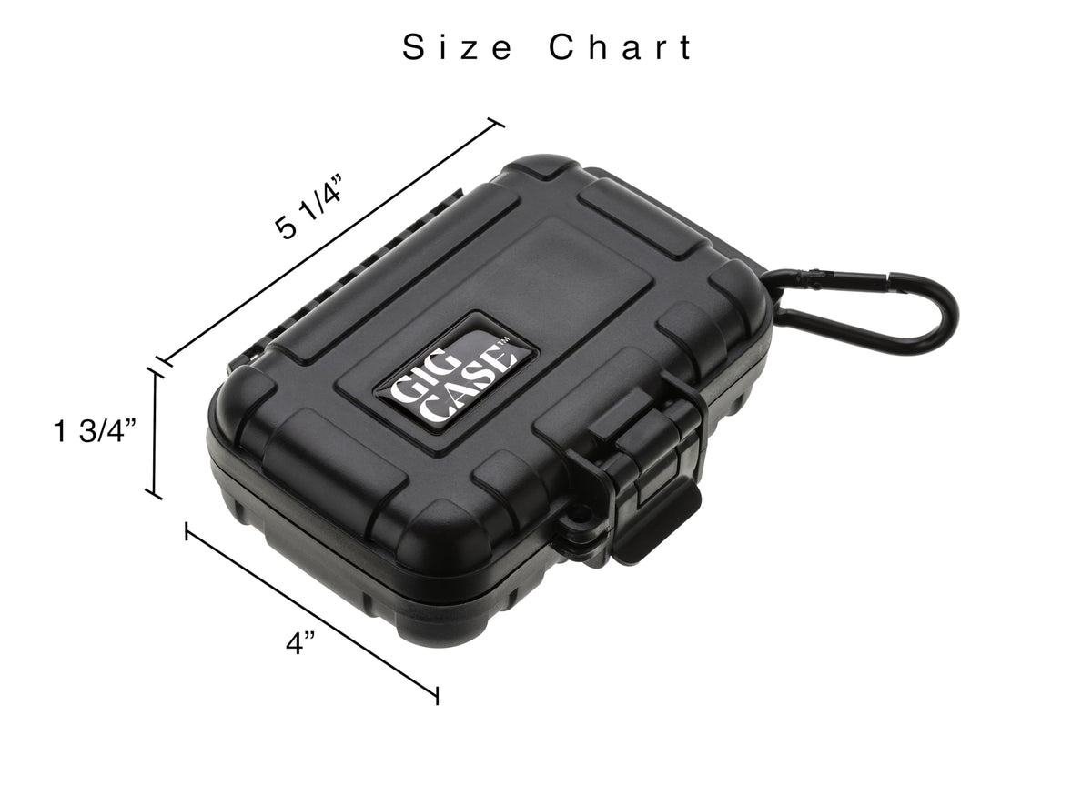 Gigcase IEM case small, durable exterior withstands drops during gigs.
