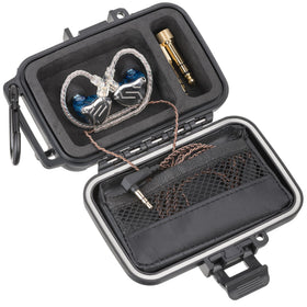 Gigcase IEM case small, water sealed exterior protects against moisture.