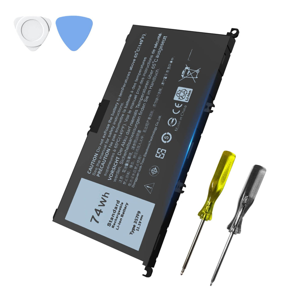 Gihebac 357F9 battery front view for Dell Inspiron, reliable power on the go.