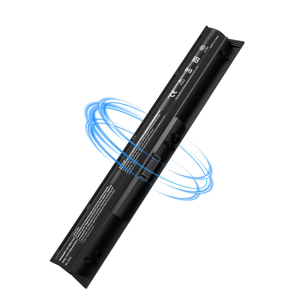 Gihebac K104 KI04 battery front view; portable 4-cell power for HP Pavilion