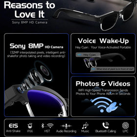 Giinova 800W AI glasses translate 164 languages in real time during conversations.
