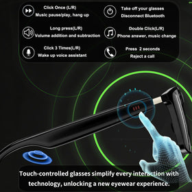 Giinova AI Smart Glasses long battery life for all-day use.