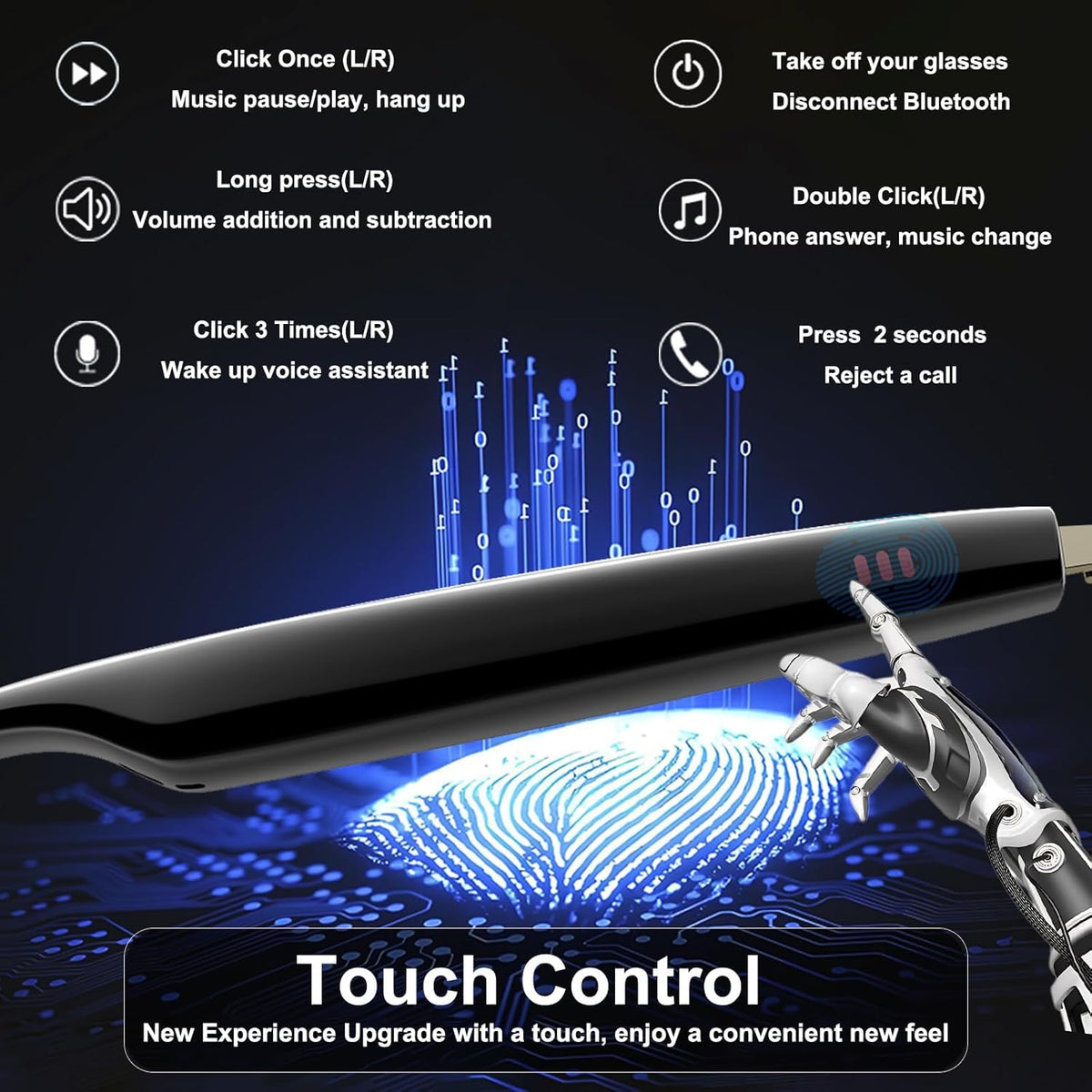 Giinova AI smart glasses ChatGPT assistant provides quick on-device answers.