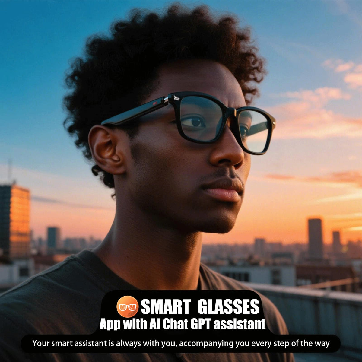 Giinova AI Smart Glasses with ChatGPT assistant for hands-free help.