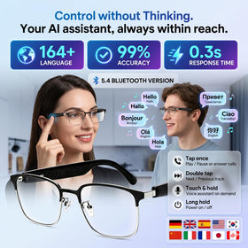 Giinova AI smart glasses photochromic lenses adapt to light automatically.