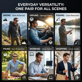 Giinova AI smart glasses ideal for travel, meetings, and driving scenarios.