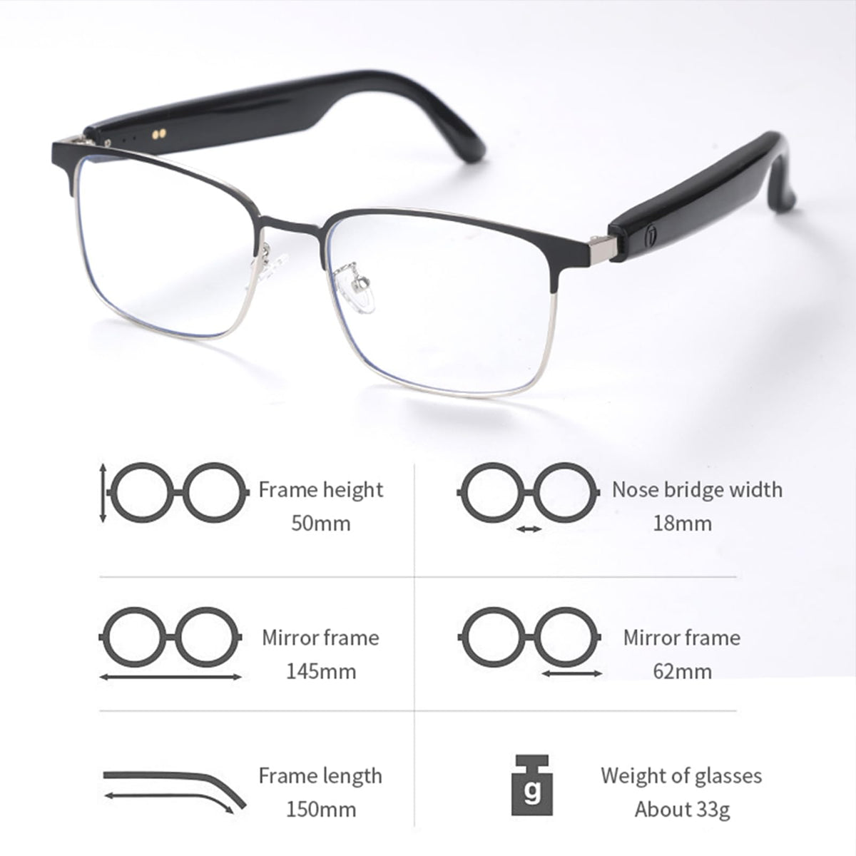 Giinova AI smart glasses voice-to-text mode captures spoken words accurately.