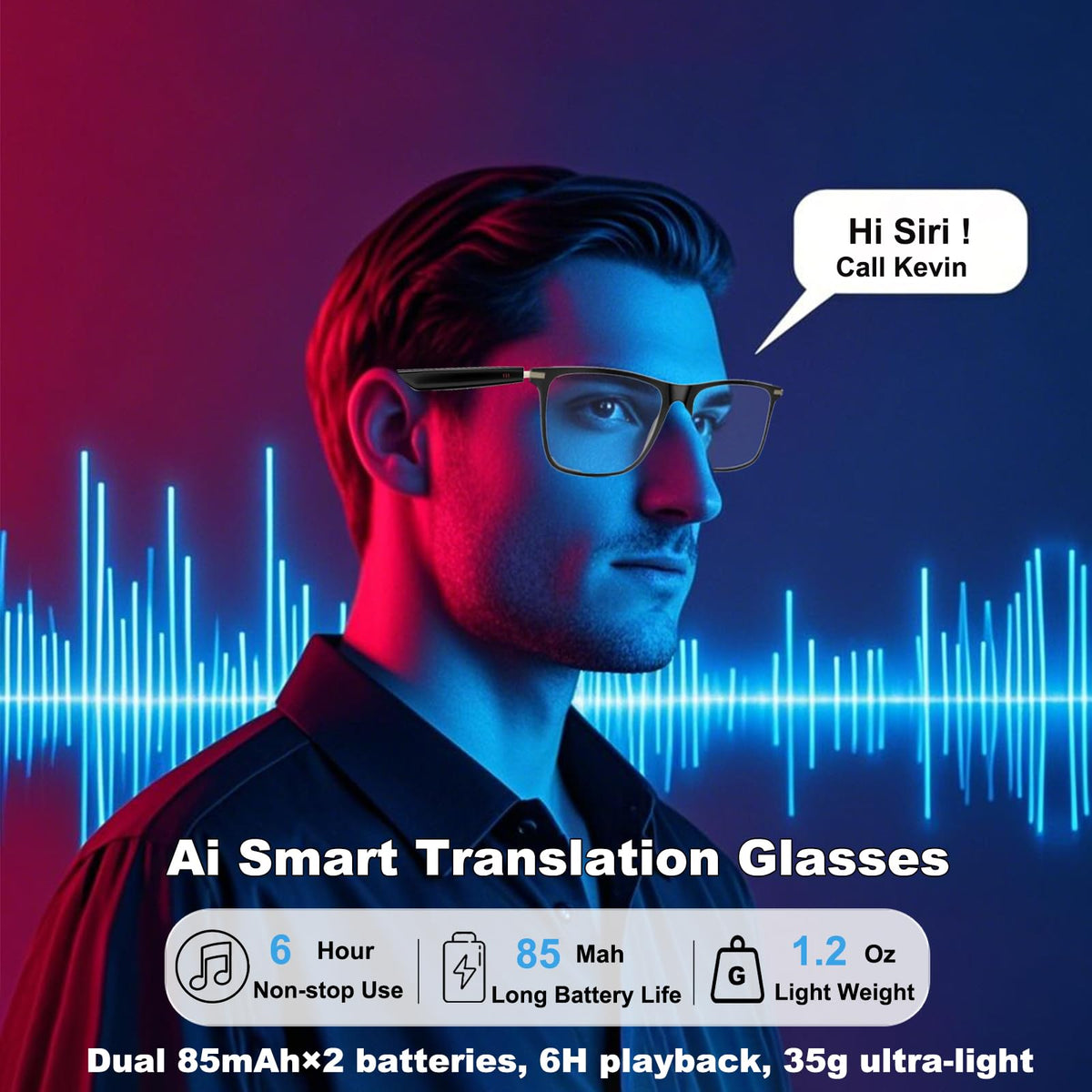 Giinova AI Translation Glasses sunglasses-change lens outdoors for sun protection