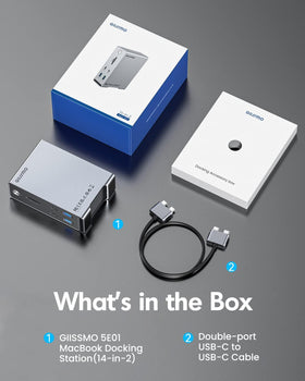 GIISSMO retail box and included USB-C cable ensuring ready-to-use convenience
