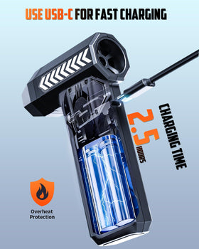 GNIJVL Duster delivers 150,000 RPM for strong air power.