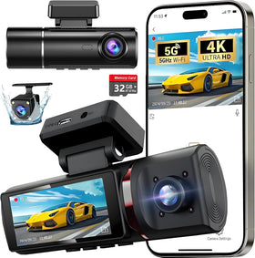 GILIKVHOM 4K front view dash cam captures license plates clearly