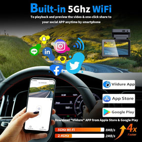 GILIKVHOM front 170-degree view broadens awareness of surrounding traffic.