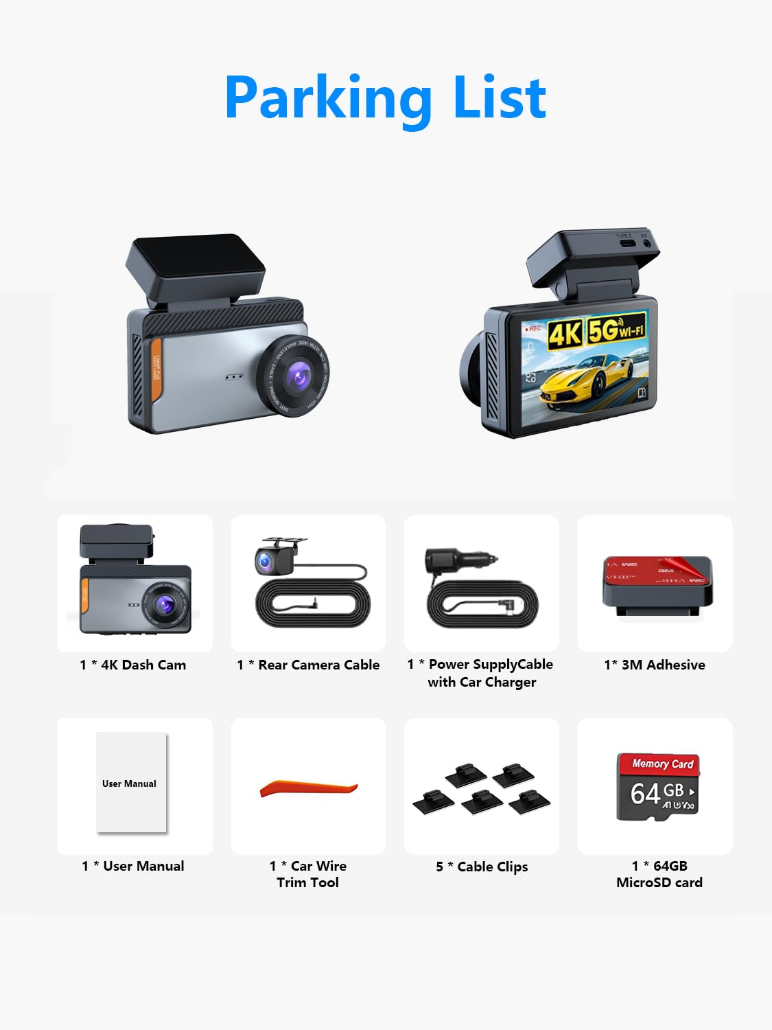 GILIKVHOM 3-inch IPS screen for easy preview and setup.