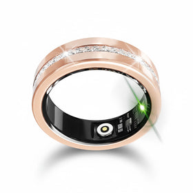 GINIXPIONE Diamond Smart Ring on hand highlighting wellness tracking