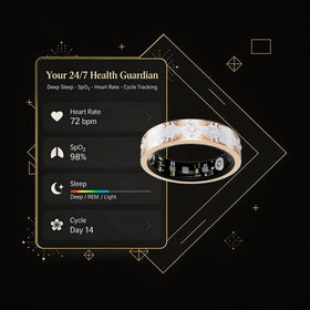 GINIXPIONE smart ring IP68 waterproof design for rain and sweat