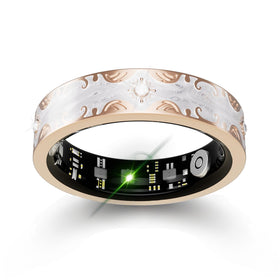 GINIXPIONE smart ring on finger displaying health and vital signs