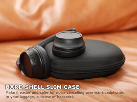 Ginsco case elastic strap holds headphones firmly in place
