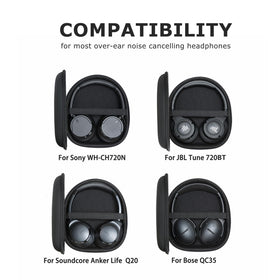 Ginsco case interior velvet lining keeps headphones scratch-free during transport