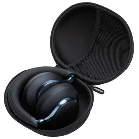 Ginsco front zippered arch case protecting headphones on the go