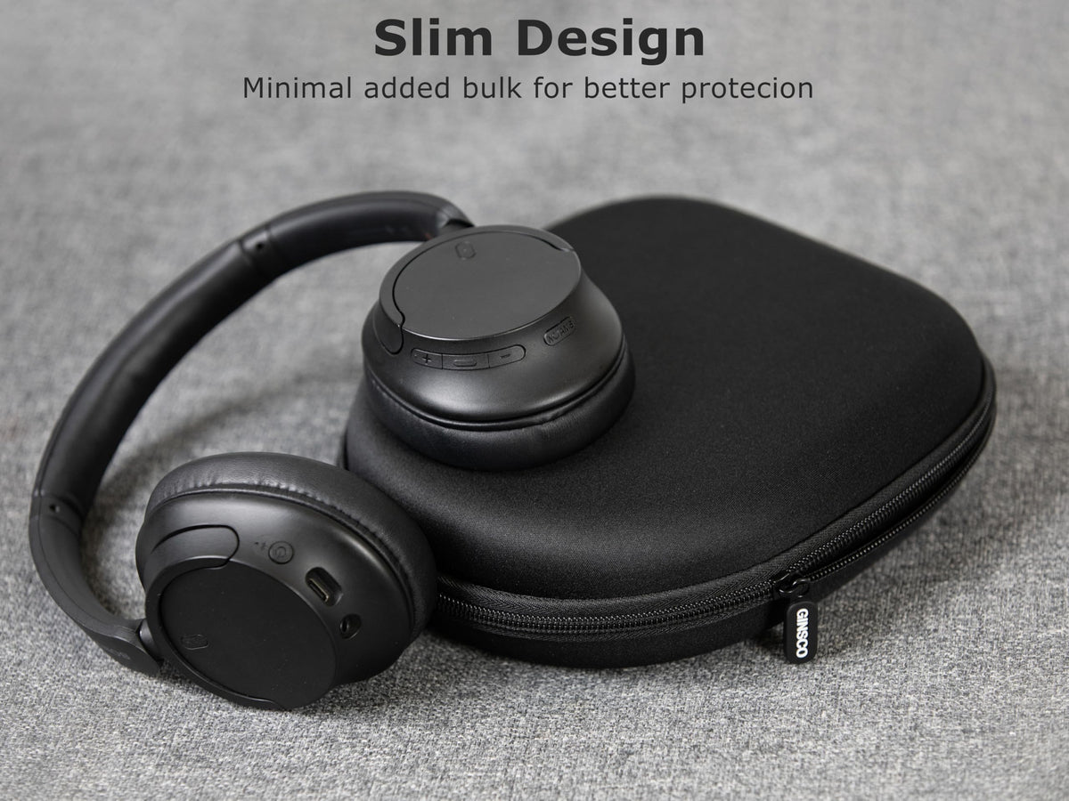 Ginsco case with internal cable pocket keeps accessories organized