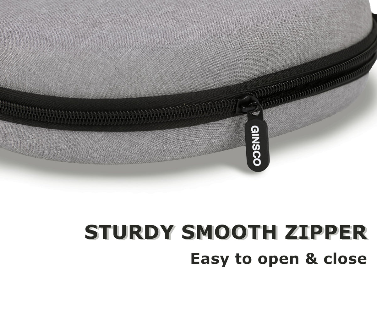Ginsco compact headphone case ideal for travel and bags.