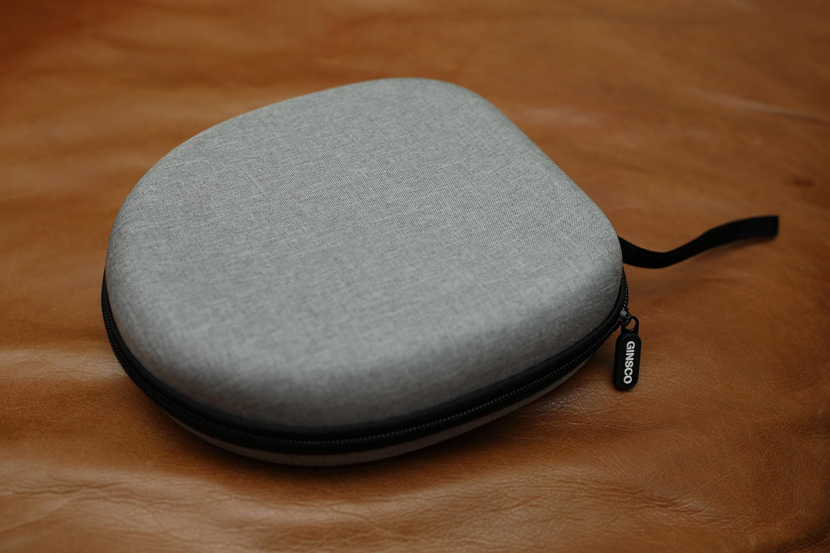 Ginsco case gray material texture highlighting chic finish.