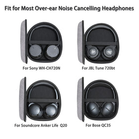Ginsco headphone case interior mesh pocket keeps cables organized and accessible