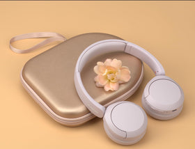 Ginsco rose gold gift-ready packaging for headphones gift idea.