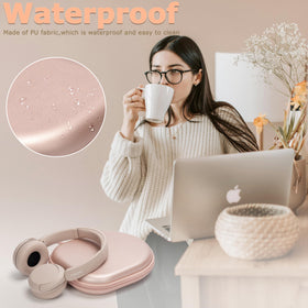 Ginsco rose gold case internal pocket for cables and small accessories.