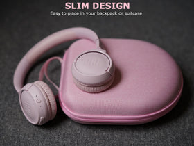 Ginsco travel-ready pink case protects gear during commutes.