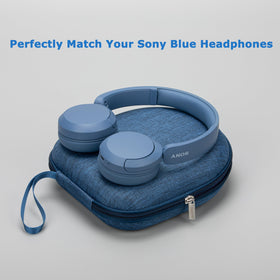 Ginsco universal headphone case elastic strap secures headphones inside.
