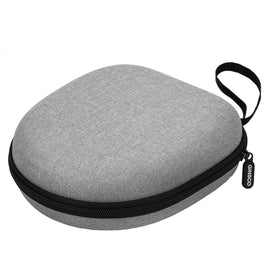 Ginsco universal headphone case gray front view showing texture and protection.