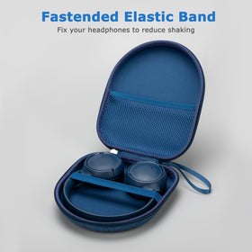 Ginsco universal headphone case interior mesh pocket keeps cables organized.