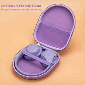Ginsco purple interior mesh pocket keeps cables neatly stored