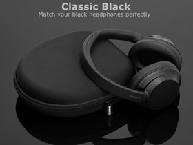 Ginsco satin black case side view shows slim profile for easy carrying
