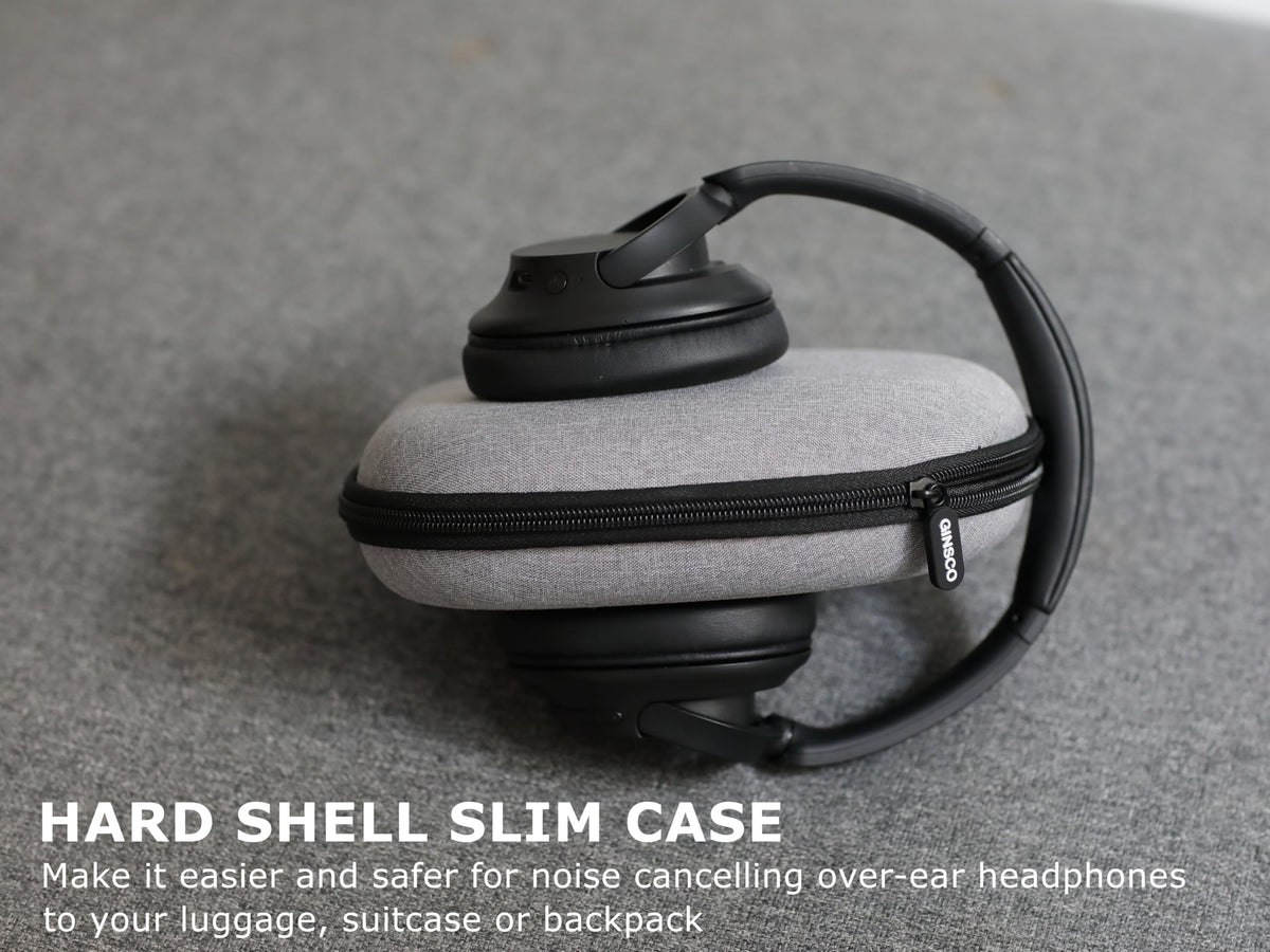 Ginsco velvet lining protects headphones inside the case from scratches