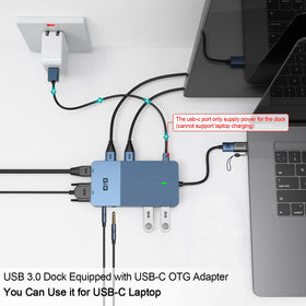 Giq dual HDMI and VGA output setup for extended desktop
