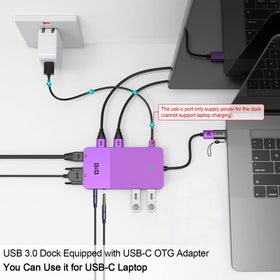 Giq USB-C docking station compatible with MacBook Pro and other USB-C laptops