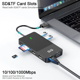 Giq USB C docking station travel-compact form factor ideal on the go